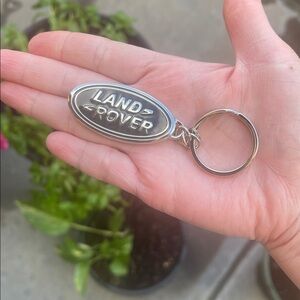 Land Rover Black and Chrome Keychain